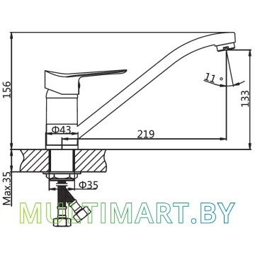 Смеситель AV Engineering AVLAW4-C589 картинка 2